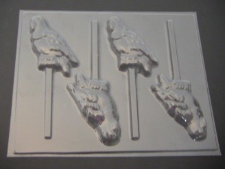 502sp Blue Bird Boy Girl Macaw Chocolate or Hard Candy Lollipop Mold